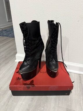 Pleaser Shoe Boots faux leather 7”